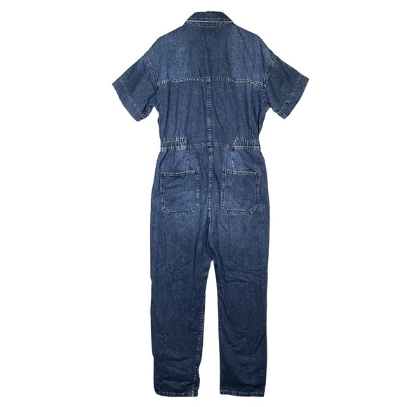 Free People We the Free Marci Denim Jumpsuit Women's Size L City Coveralls - Picture 4 of 13